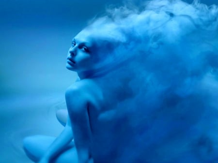 Artistic Woman - artistic, blue, woman, model