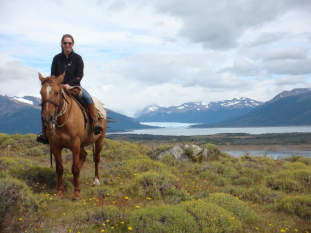 Horseback - lake, horse, cowgirl, country