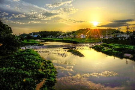 GOOD MORNING SUNSHINE! - river, sunshine, morning, nature