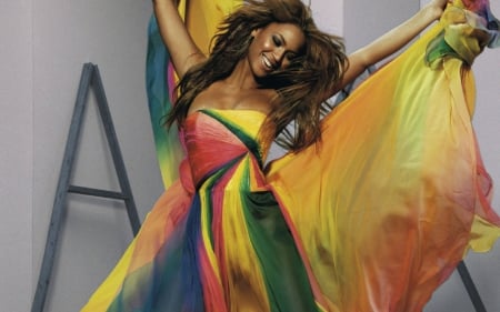 colourful beyonce - knowles, singer, beyonce, beautiful