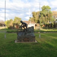 Hubert Opperman's statue in Rochester - Victoria - Australia