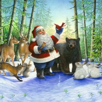 Santa's christmas morning