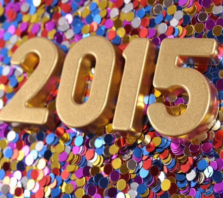 2015 - new year, gold, glitter, abstract, beautiful, 3d, colors, golden, sparkles, metallic