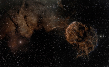 Sharpless 249 and the Jellyfish Nebula - space, cool, fun, galaxy, stars