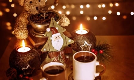 CHRISTMAS AROMA â™¥ - aroma, candles, tea, holiday, lights, christmas