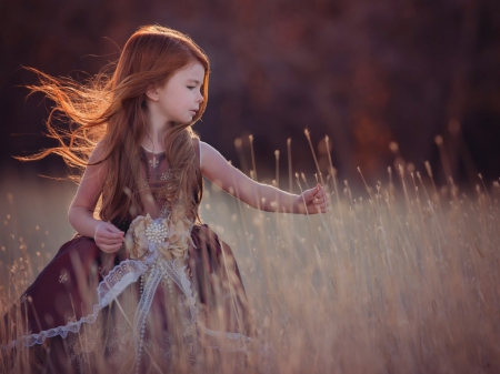 :) - field, cute, girl, lovely