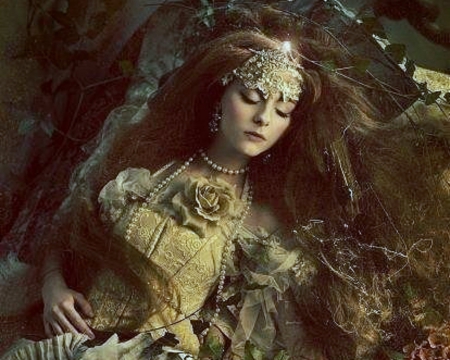 Sleeping Beauty - lying, gothic, sleeping, woman