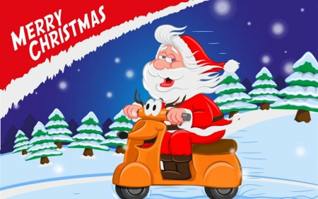 Merry Christmas - santa, holiday, snow, christmas