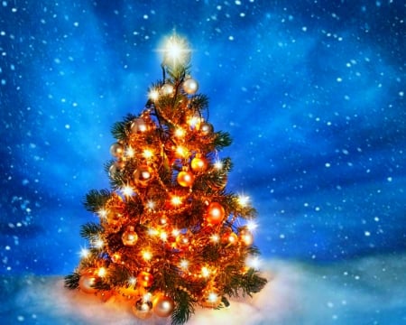 Christmas Tree - tree, decor, christmas, lights