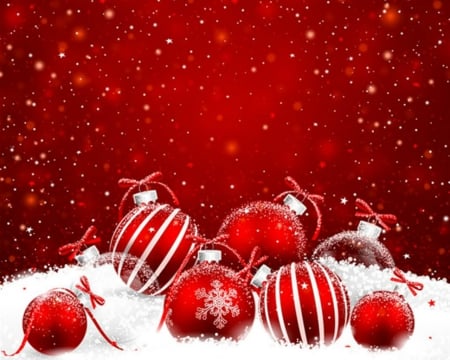 Christmas Balls - Christmas, red, balls, decor