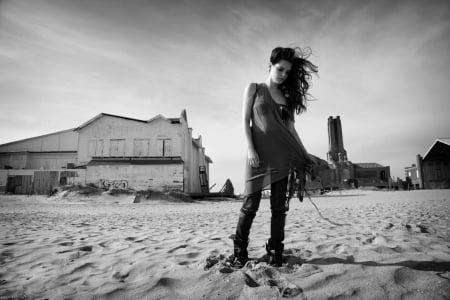 Cowgirl On The Beach