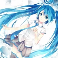 Anime blue hair girl