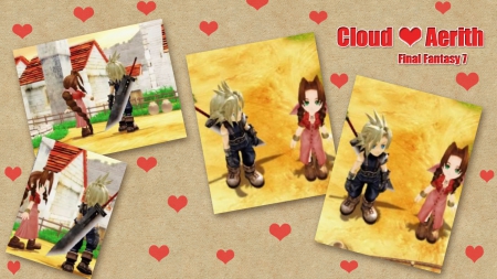 Cloud and Aerith -lovers- - ff7, final fantasy, aerith, cloud