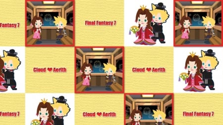 Cloud and Aerith -lovers- - cloud, Aerith, Final fantasy, FF7