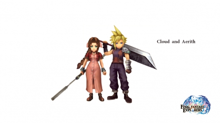 Cloud and Aerith - cloud, FF7, aerith, final fantasy