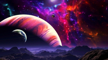 'Outer space'..... - alien, galaxies, planets, space