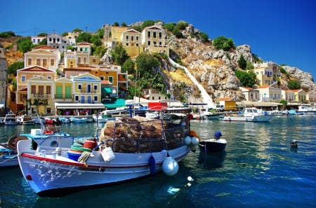 Wonderful Greece - greece, sea, boat, beautiful