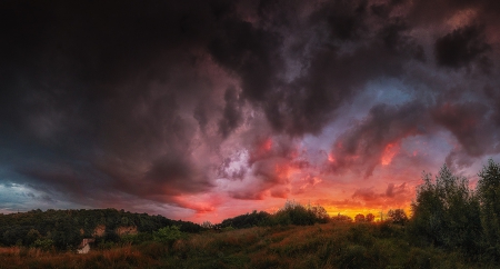 Splendor - clouds, sunset, nature, amazing