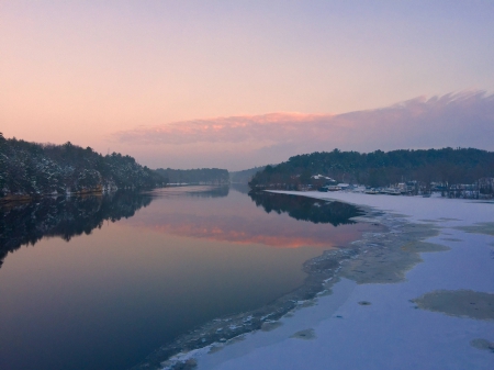 river sunset - nature, fun, cool, river, sunset