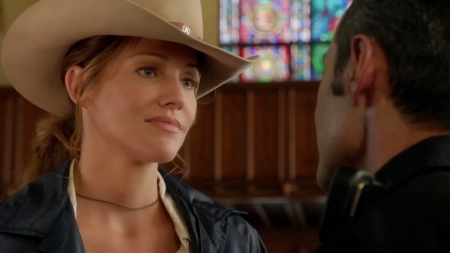 Cowgirl Tricia Helfer - actors, style, girls, westerns, women, tv, hats, cowgirls, famous, fun, female