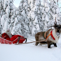 Santa in Rovaniemi, Laponia, Finland