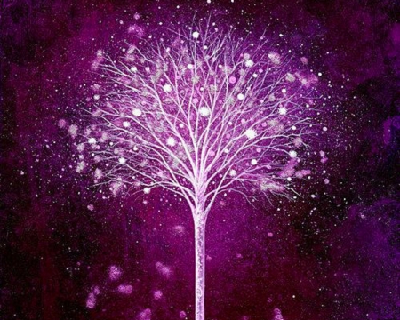 Tree - tree, pink, abstract, art