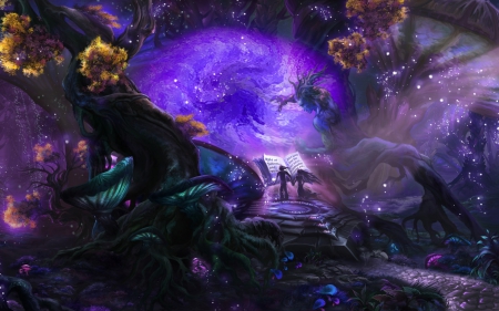 Purple world - purple, art, game, fantasy, world