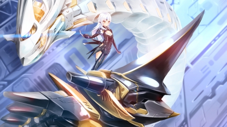 Code Nemesis - nice, beauty, female, hot, video game, creture, anime girl, pretty, game, dragon, anime, silver hair, mecha, elsword, sexy, girl, monster, long hair, lovely, beautiful, sweet, eve