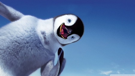 Happy Feet Two (2011) - black, fantasy, white, blue, movie, Happy Feet Two, penguin