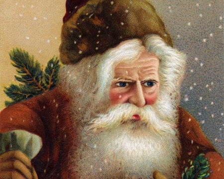 Santa Claus - Santa, face, Christmas, art