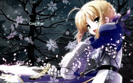 cold war - saber, anime, b, girl, blonde