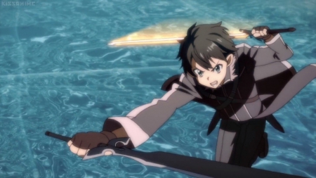 Kirito - male, mad, sao, angry, kirito, blade, sinister, boy, anime, weapon, sword, sword art online, guy