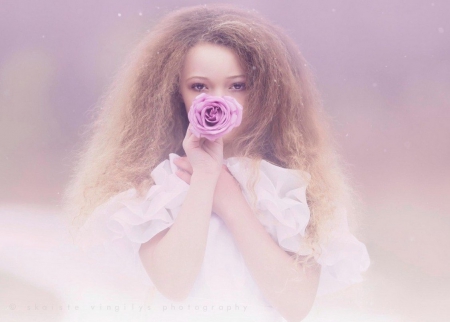 â™¥ - flower, girl, pink, rose