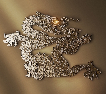 Dragon - dragon, lovely, beautiful, gold