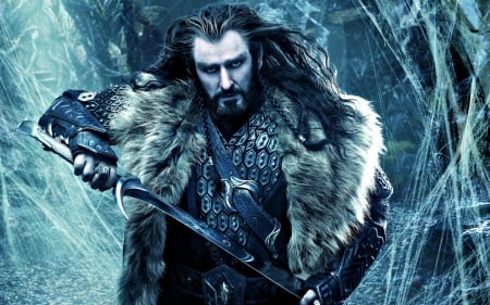 The Hobbit - The Battle of the Five Armies (2014) - movie, the battle of the five armies, richard armitage, fantasy, man, blue, actor, the hobbit, thorin oakenshield