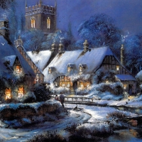 VILLAGE IN WINTER