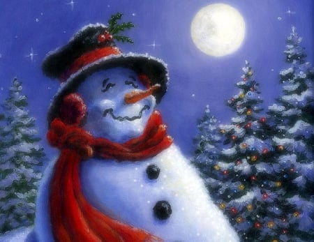 ★Holiday Magical★ - snowman, snowmen, winter, greetings, snow, colors, holidays, xmas and new year, moons, Christmas, love four seasons, winter holidays