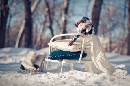 :) - wedding day, winter, bouquet, photography