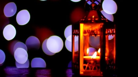 Lights - candle, holidays, lights, lantern