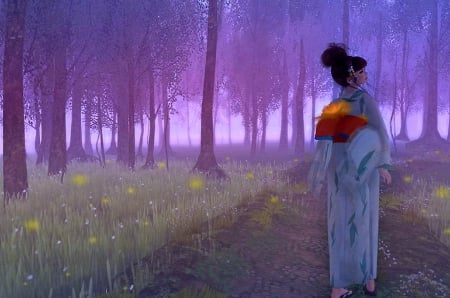 ~Purple Haze~ - pretty, Purple Haze, creative pre-made, beautiful, digital art, models, weird things people wear, colors, lovely, girls, Japanese, purple, 3D and CG, love four seasons