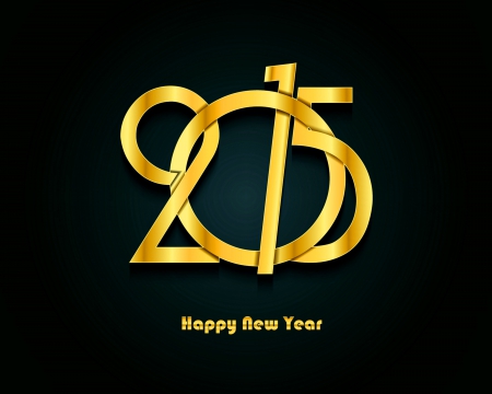 2015 - new year, 2015, happy, gold