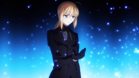 Feel the Magic - nice, saber, beauty, fate zero, female, magic, emotional, blond, anime girl, blond hair, glowing, pretty, blonde hair, anime, pendragon, girl, arturia pendragon, long hair, lovely, fate stay night, glow, arturia, beautiful, sweet, blonde