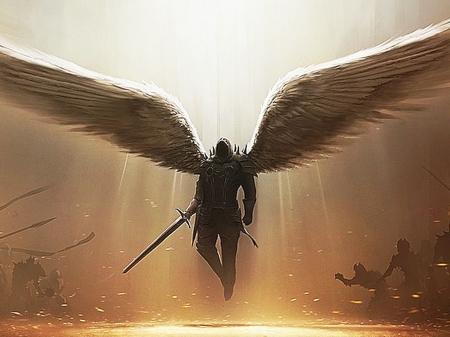 Warrior angel - guardian, gate, michael, heavens