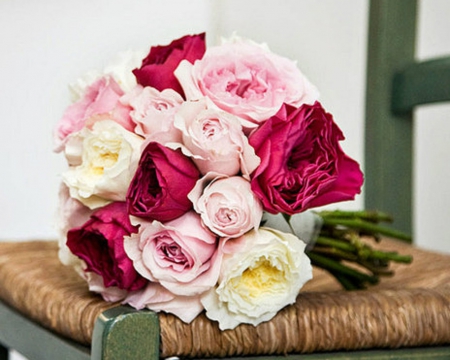 Bouquet - flowers, bouquet, roses, petals