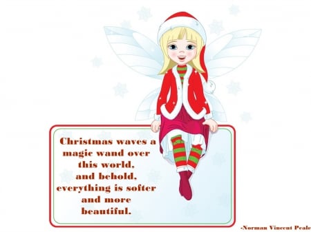 Christmas fairy - fairy, magic, quote, christmas