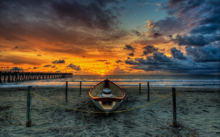 Sunset - clouds, sea, sunset, amazing