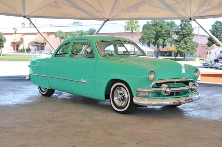 1951-Ford-Business-Coupe - Aqua, Whitewalls, 1951, Classic