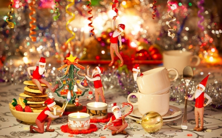 Holidays Tea Party - abstract, holidays, still life, tea party