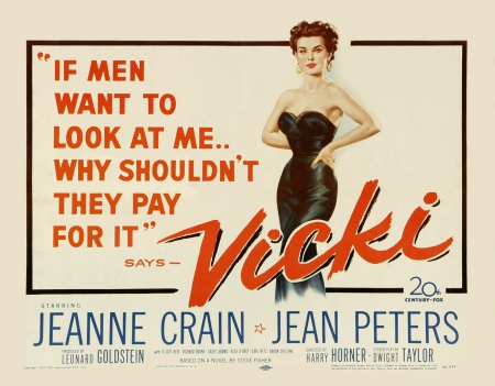 Classic Movies - Vicki (1953) - film noir, jean peters, classic movies, jeanne crain, vicki movie, richard boone, golden era of hollywood