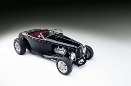 1932-Ford-Roadster - classic, 1932, black, hotrod